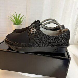 Alegria Brenna Aristoclass Clogs Womens Size 38 Black Slip On Comfort Shoe‎ EUC!
